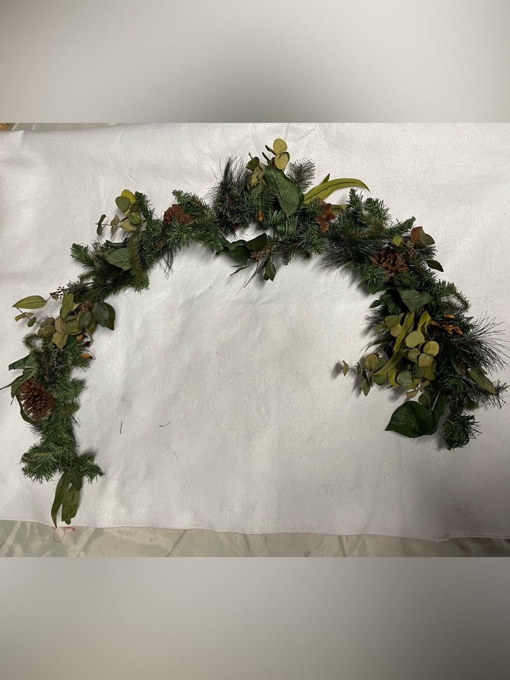 Green Pine and Eucalyptus Holiday Garland - Decorative Home Accent 54”